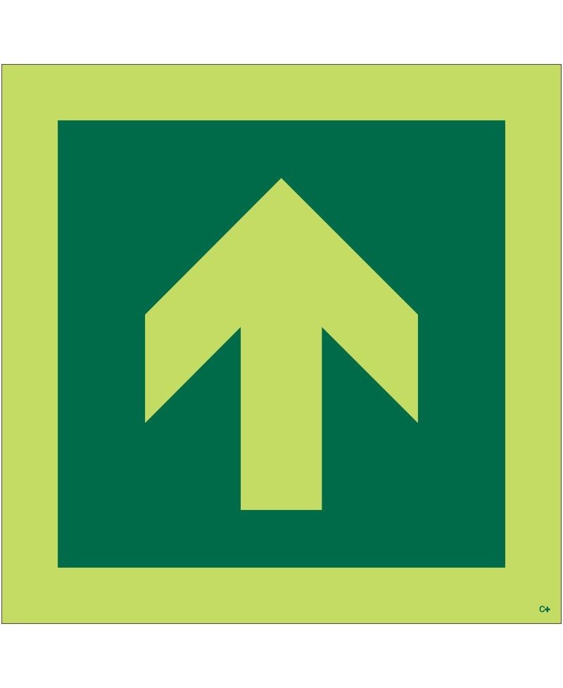 Photoluminescent Arrow Up Symbol Sign - Class C