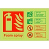 Glow In The Dark Foam Spray Fire Extinguisher Sign