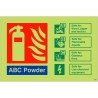 Glow In The Dark ABC Powder Fire Extinguisher Sign