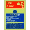 Photoluminescent Fire Action Sign