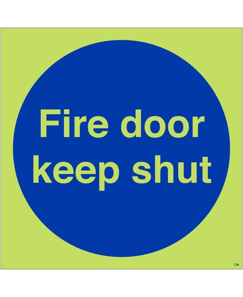 Glow in the Dark Fire Door Keep Shut Door Sign