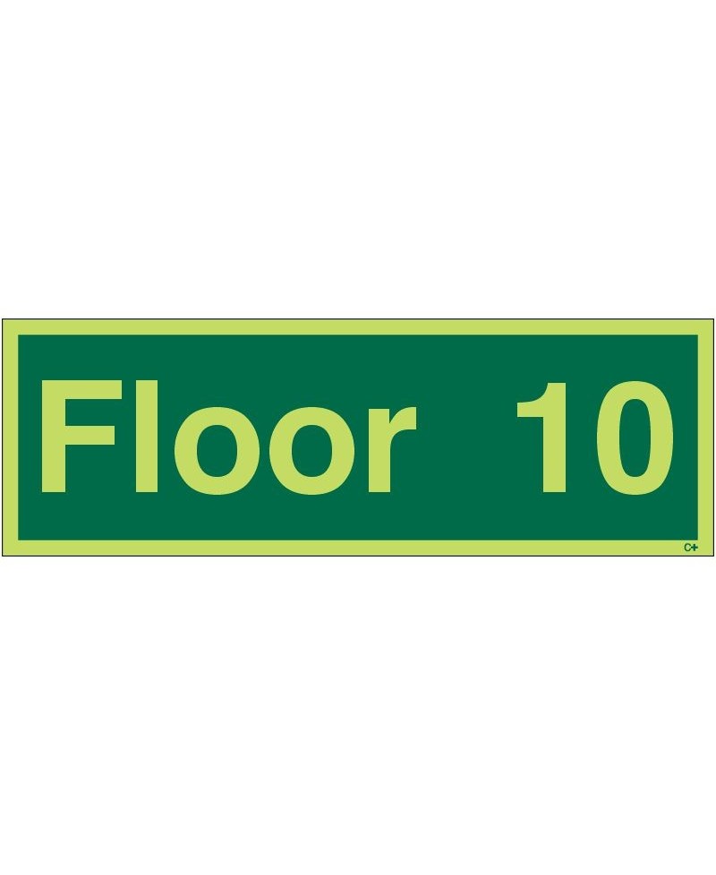 Floor 10 - Floor Identification Sign - Class C