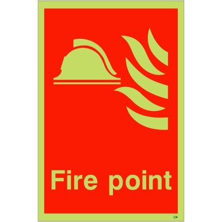 Glow in the Dark Fire Point Sign