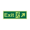 Photoluminescent Exit Arrow Up Right Sign