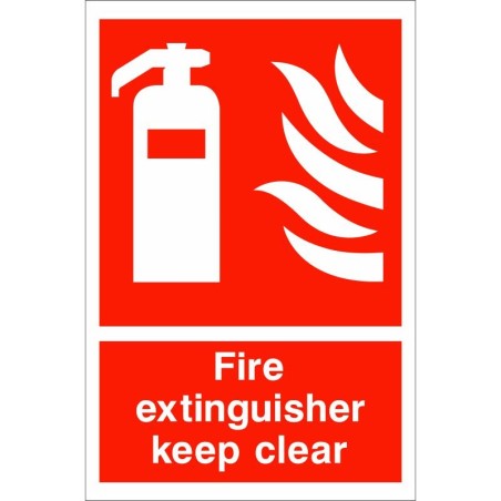 Fire Extinguisher Keep Clear Sign | Rainbow Safety