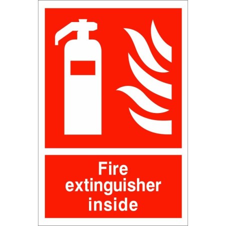 Fire Extinguisher Inside Sign - 150mm x 200mm | Rainbow Safety