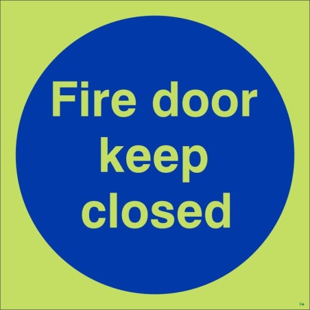 Glow in the Dark Fire Door Keep Closed Door Sign