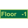 Glow in the Dark Floor -1 Floor Identification Sign