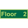 Glow in the Dark Floor 2 Floor Level Identification Sign