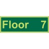 Glow in the Dark Floor 7 - Floor Identification Sign