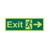 Photoluminescent Exit Arrow Right Sign