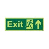 Photoluminescent Exit Arrow Up Sign