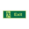 Glow in the Dark Exit Man Running Left Sign