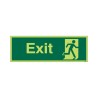 Glow in the Dark Exit Man Running Right Sign