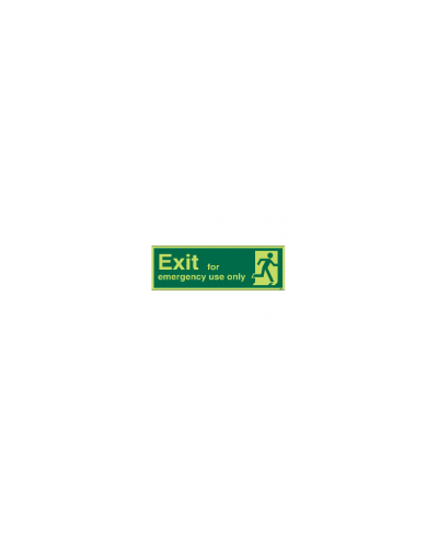 Glow in the Dark Exit For Emergency Use Only Sign