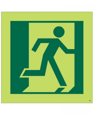 Glow in the Dark Running Man Right Sign