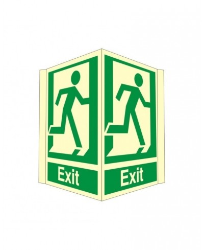 Glow in the Dark Exit Projecting Sign