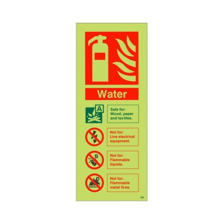 Glow in the Dark Wet Chemical Fire Exinguisher Sign