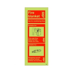 Glow in the Dark Fire Blanket Fire Sign Glow in the Dark Fire Blanket Fire Sign
