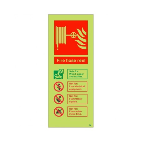 Glow in the Dark Fire Hose Reel Sign