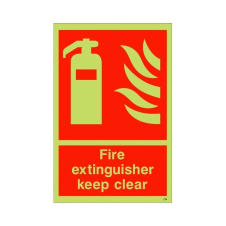 Glow in the Dark Fire Extinguisher Sign