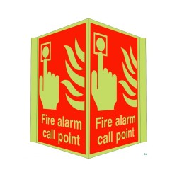 Glow in the Dark Fire Alarm Call Point Projecting Sign Glow in the Dark Fire Alarm Call Point Projecting Sign