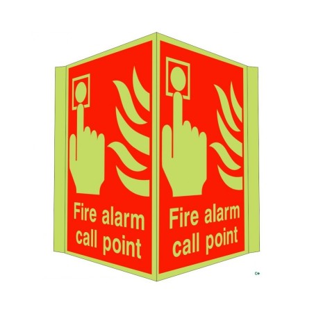 Glow in the Dark Fire Alarm Call Point Projecting Sign