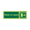 Glow in the Dark Slide To Open Right Sign