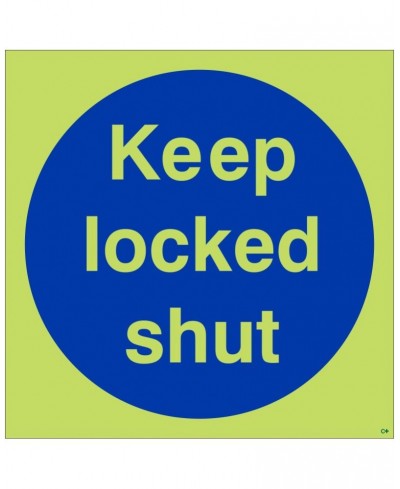 Glow in the Dark Keep Locked Shut Door Sign