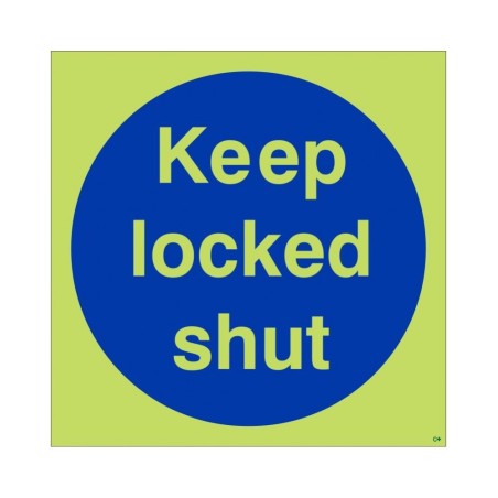 Glow in the Dark Keep Locked Shut Door Sign