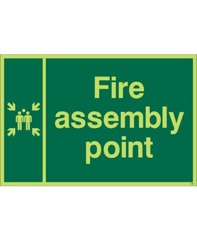 Glow in the Dark Fire Assembly Point Sign