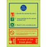 Fire Action Sign 200 x 300mm