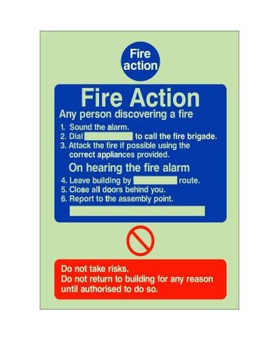 Any Person Discovering A Fire Action Sign