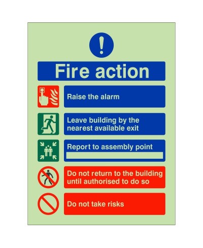 Raise The Alarm Fire Action Sign