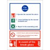 Fire Action Sign 200 x 300mm