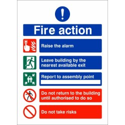 Raise The Alarm Fire Action Notice Sign Raise The Alarm Fire Action Notice Sign