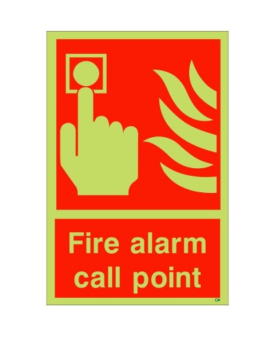 Glow in the Dark Fire Alarm Call Point Sign