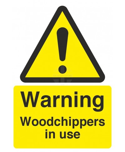 Warning Woodchippers In Use Sign