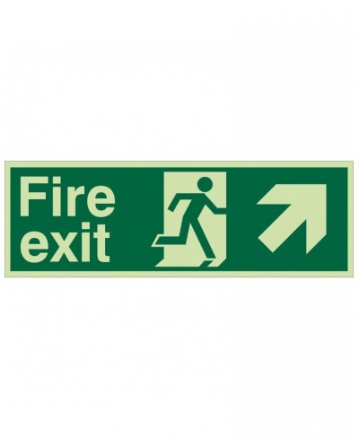 Fire Exit Arrow Up Right Sign