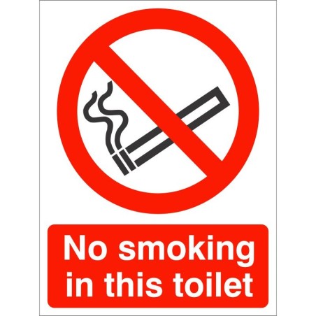 No Smoking In This Toilet Sign