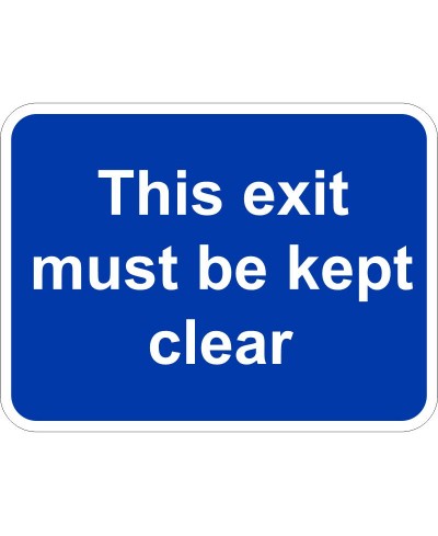 This Exit Must Be Kept Clear Traffic Sign