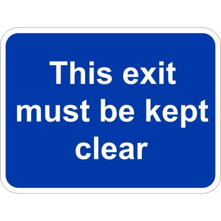 This Exit Must Be Kept Clear Traffic Sign