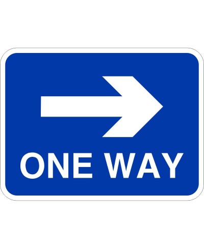 One Way Right Traffic Sign