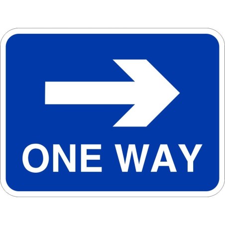 One Way Right Traffic Sign