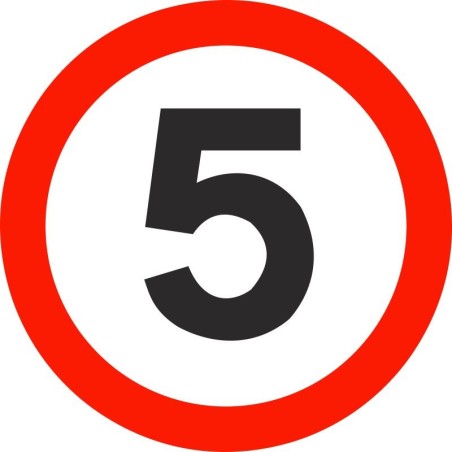 5 MPH Traffic Sign