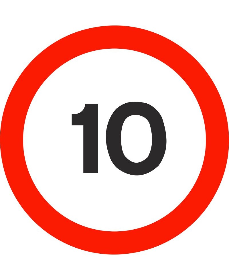 10 MPH Traffic Speed Sign