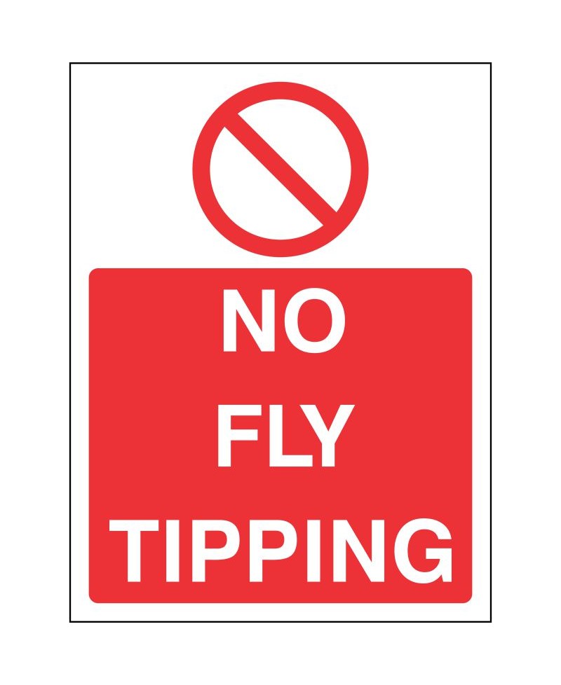 No Fly Tipping Sign