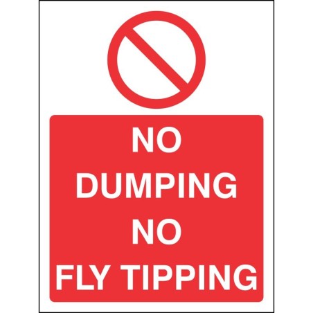 No Dumping No Fly Tipping Sign