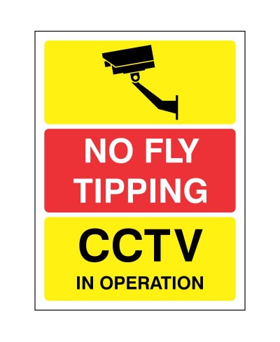 No Fly Tipping CCTV Sign