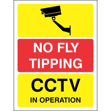 No Fly Tipping CCTV Sign